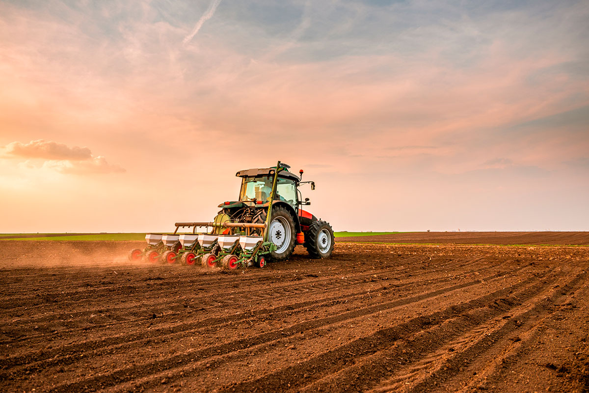 Agriculture equipment in field